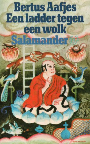 Een ladder tegen een wolk