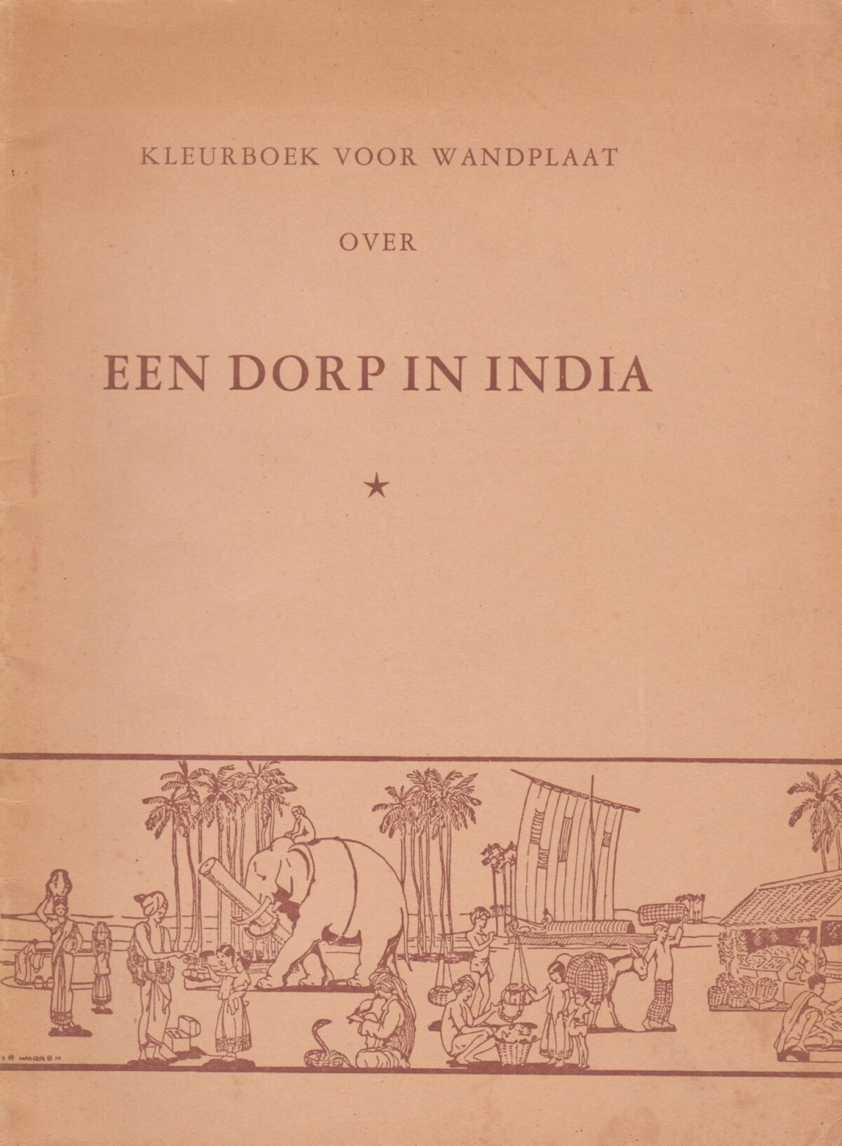 Een dorp in India - Kleurboek voor wandplaat -