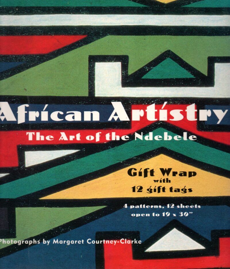 African Artistry - The Art of the Ndebele - Gift Wrap with 12 gift tags -
