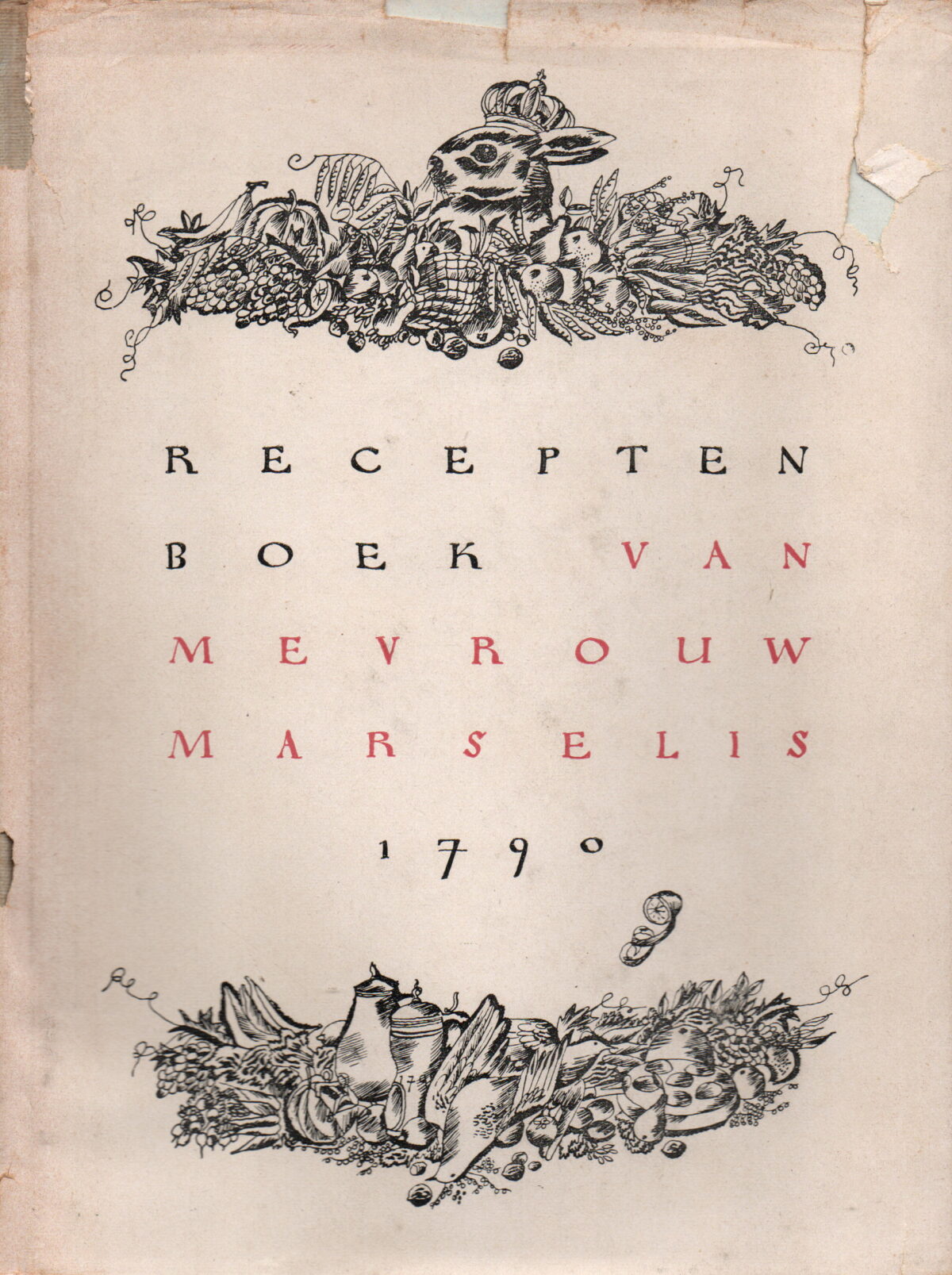 Receptenboek van Mevrouw Marselis 1790