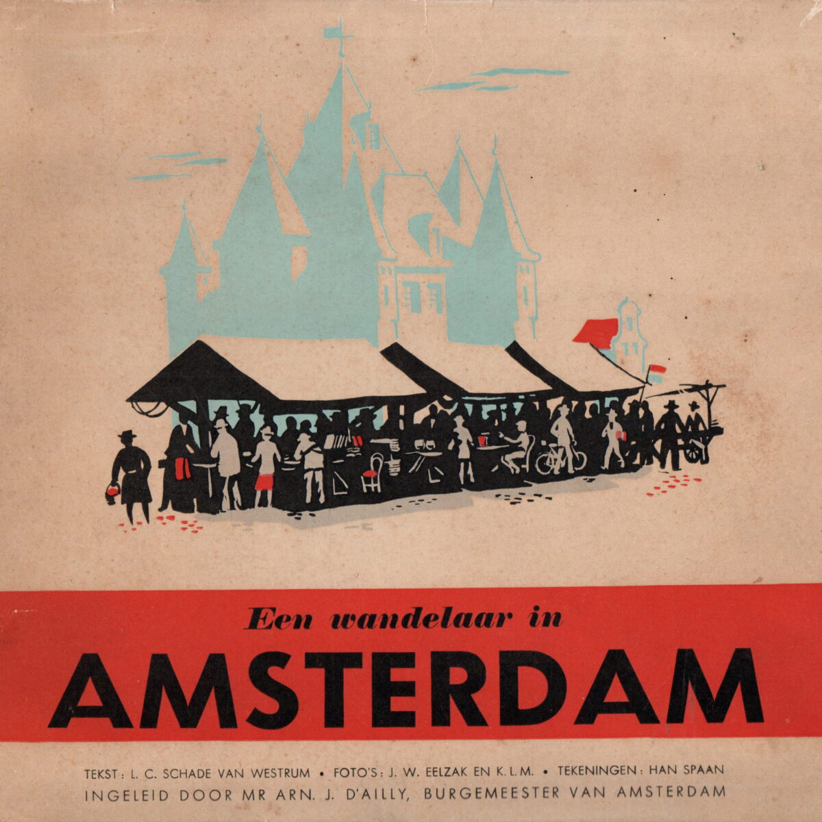 Een wandelaar in Amsterdam